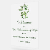 Bewerkbaar Cross and Flowers Christelijk evenement Acryl Bord (Hoek)