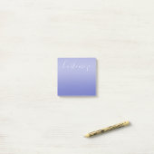 Bewerkbaar Cursief Schrift | Wit & Paarse Violet Post-it® Notes (Op bureau)