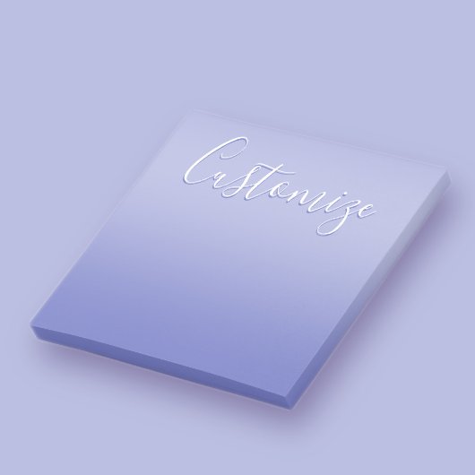 Bewerkbaar Cursief Schrift | Wit & Paarse Violet Post-it® Notes