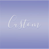 Bewerkbaar cursief script | Transparant Paarse Sticker (Voorkant)