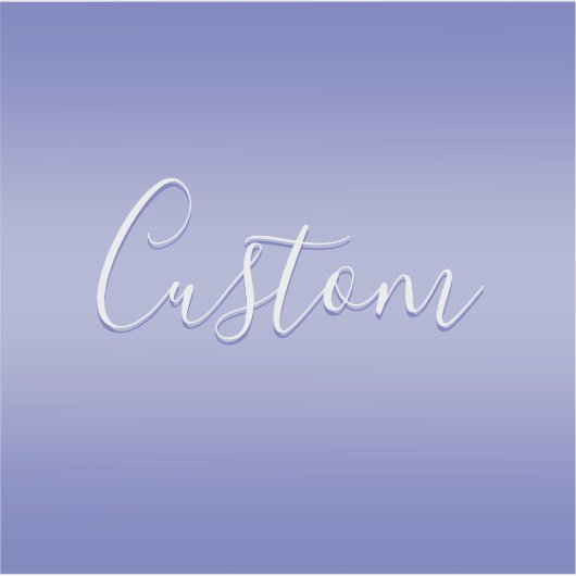 Bewerkbaar cursief script | Transparant Paarse Sticker (Voorkant)