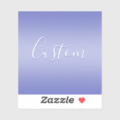 Bewerkbaar cursief script | Transparant Paarse Sticker (Vel)