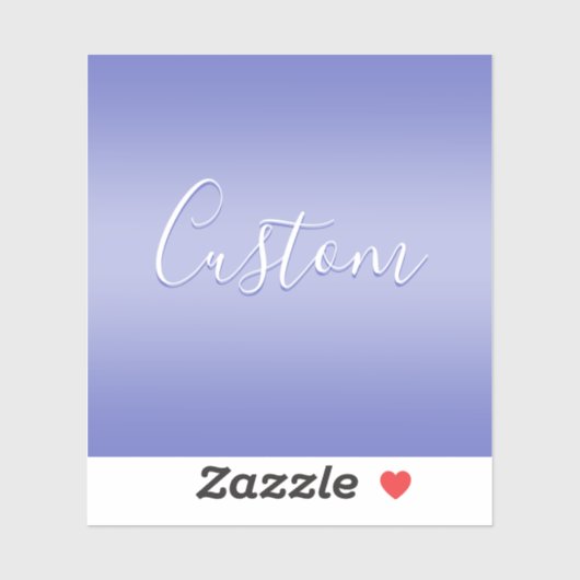 Bewerkbaar cursief script | Transparant Paarse Sticker (Vel)