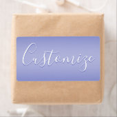 Bewerkbaar cursief script | Wit & Paarse Violet Etiket (Insitu)