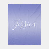 Bewerkbaar cursief script | Wit & Paarse Violet Fleece Deken (Voorkant)