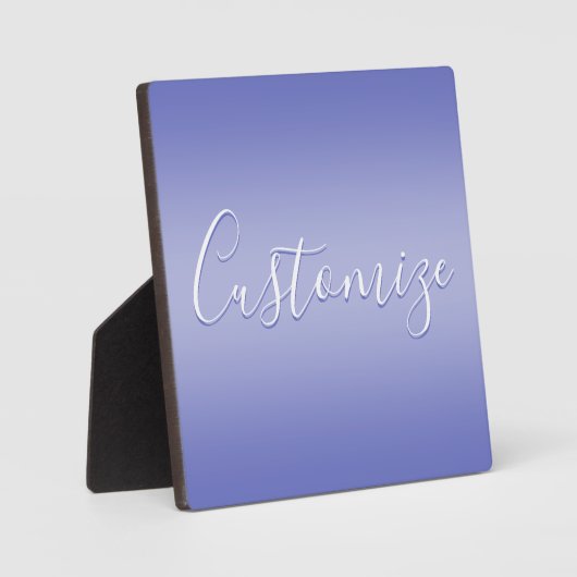 Bewerkbaar cursief script | Wit & Paarse Violet Fotoplaat (Voorkant)