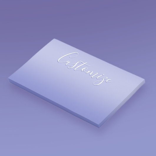 Bewerkbaar cursief script | Wit & Paarse Violet Post-it® Notes