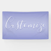 Bewerkbaar cursief script | Wit & Paarse Violet Spandoek (Horizontaal)