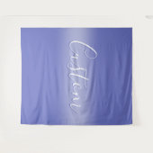 Bewerkbaar cursief script | Wit & Paarse Violet Wandkleed (Voorkant (horizontaal))