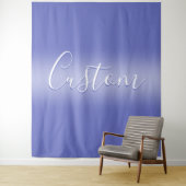 Bewerkbaar cursief script | Wit & Paarse Violet Wandkleed (In situ)