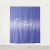 Bewerkbaar cursief script | Wit & Paarse Violet Wandkleed (Voorkant)