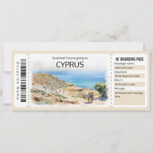 Bewerkbaar Cyprus Vliegticket, Cyprus Trip Kaart