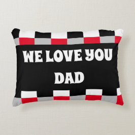 Bewerkbaar dambordpatroon accent kussen