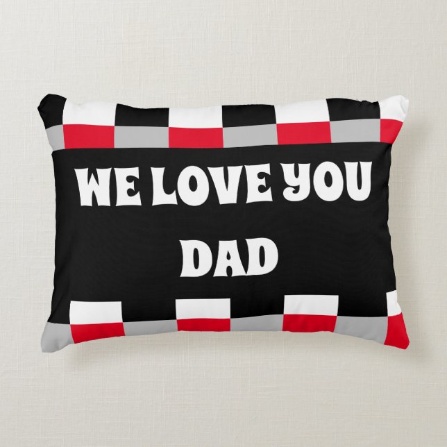 Bewerkbaar dambordpatroon accent kussen (Voorkant)