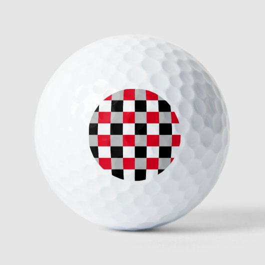 Bewerkbaar dambordpatroon golfballen (Voorkant)