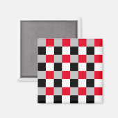 Bewerkbaar dambordpatroon magneet (Voorkant / Achterkant)