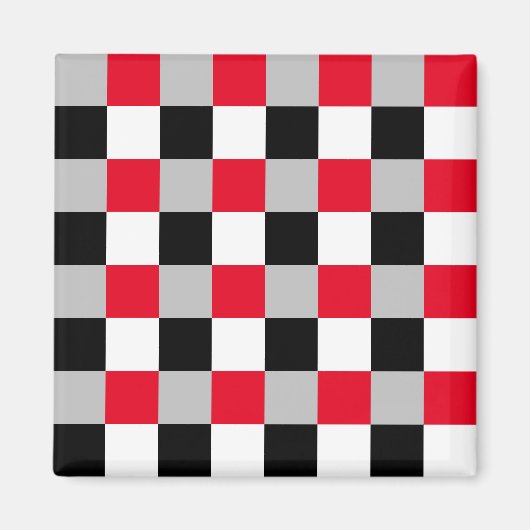 Bewerkbaar dambordpatroon magneet (Voorkant)