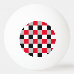 Bewerkbaar dambordpatroon pingpongbal