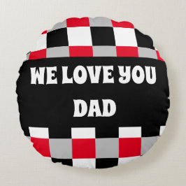 Bewerkbaar dambordpatroon rond kussen