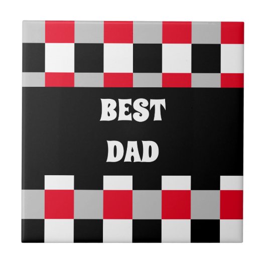 Bewerkbaar dambordpatroon tegeltje (Voorkant)