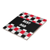 Bewerkbaar dambordpatroon tegeltje (Zijkant)