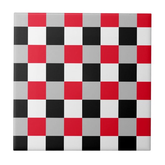 Bewerkbaar dambordpatroon tegeltje (Voorkant)