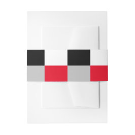 Bewerkbaar dambordpatroon uitnodigingen wikkel