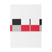 Bewerkbaar dambordpatroon uitnodigingen wikkel (Achterkant Voorbeeld)