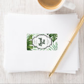 bewerkbaar dank u groene tropische partij gunst etiket (Insitu)
