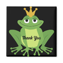 Bewerkbaar Dank u - Kikker die een kroon draagt