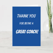 Bewerkbaar Dank u voor het zijn een grote coach Kaart (Voorkant)