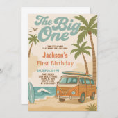 Bewerkbaar De Grote Een 1e Verjaardag Uitnodiging (Voorkant / Achterkant)