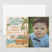 Bewerkbaar De Grote Een 1e Verjaardag Uitnodiging (Voorkant / Achterkant)