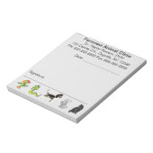 Bewerkbaar dierenkliniek Notitieblok (Linkerzijde)