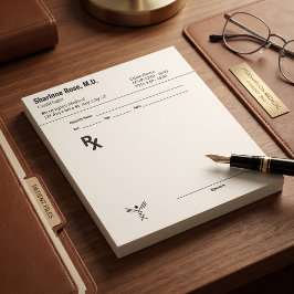 Bewerkbaar doktersrecept kleurrijk medisch notitieblok