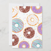 bewerkbaar donut verjaardagsfeestje kaart (Achterkant)