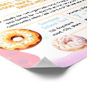 Bewerkbaar donuts fondsenwervingsflyer poster (Hoek)
