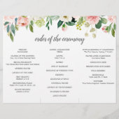 Bewerkbaar drievoudig weduwenprogramma Blushing Bl Flyer (Achterkant)