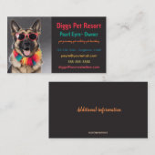 Bewerkbaar Duits Shepherd Pet Resort Visitekaartje (Voorkant / Achterkant)