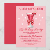 Bewerkbaar Een beetje ouder Martini verjaardagsfee Kaart (Voorkant / Achterkant)