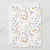 Bewerkbaar Een beetje Wildflower Baby shower Invit Kaart (Achterkant)