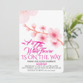 Bewerkbaar Een beetje Wildflower Baby shower Invit Kaart (Staand voorkant)