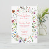 Bewerkbaar Een beetje Wildflower Baby shower Kaart (Staand voorkant)