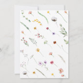 Bewerkbaar Een beetje Wildflower Baby shower Kaart (Achterkant)