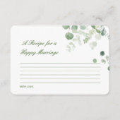 Bewerkbaar een recept voor een gelukkige huwelijks informatiekaartje (Voorkant)