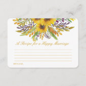 Bewerkbaar een recept voor een gelukkige huwelijks informatiekaartje (Voorkant)