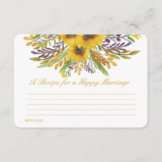 Bewerkbaar een recept voor een gelukkige huwelijks informatiekaartje (Voorkant)