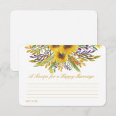 Bewerkbaar een recept voor een gelukkige huwelijks informatiekaartje (Voorkant / Achterkant)