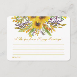 Bewerkbaar een recept voor een gelukkige huwelijks informatiekaartje