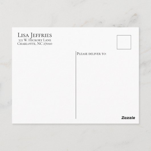 BEWERKBAAR Eenvoudig Elegant Script Bedankt Briefkaart (Achterkant)